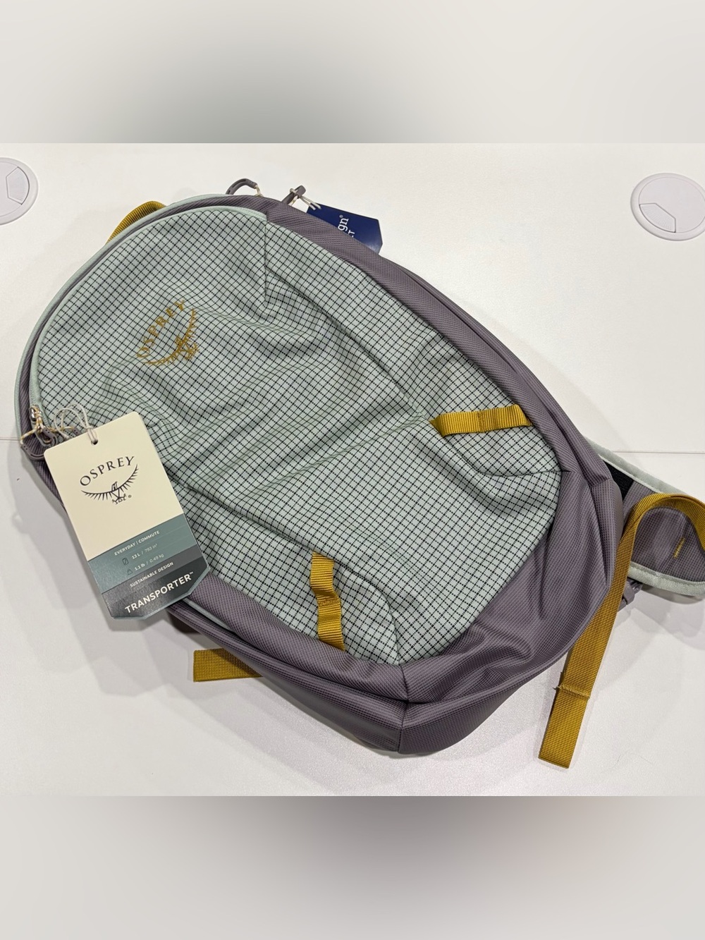 Osprey Transporter 13 L Sling Bag Ambidextrous Mint Green NWT Laptop Sleeve